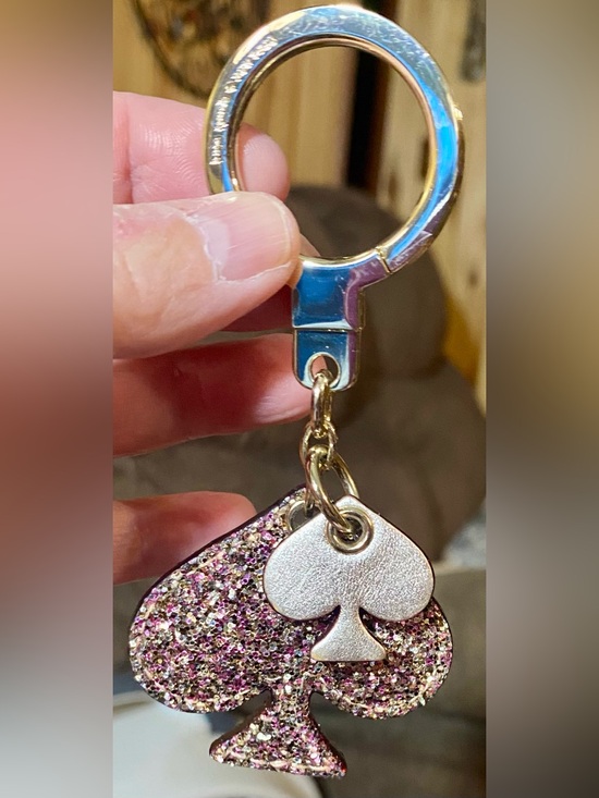 kate spade Accessories - Kate Spade New York stacked spade glitter keychain/bag charm